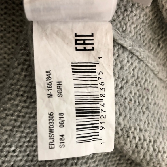 ROXY Women's Candidate Waves Pointelle Pullover Sweater Size Medium Gray - Picture 8 of 10